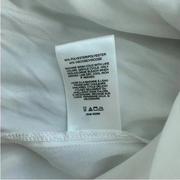 Express white two patch pocket shirt blouse with roll up sleeve Small - Picture 10 of 12